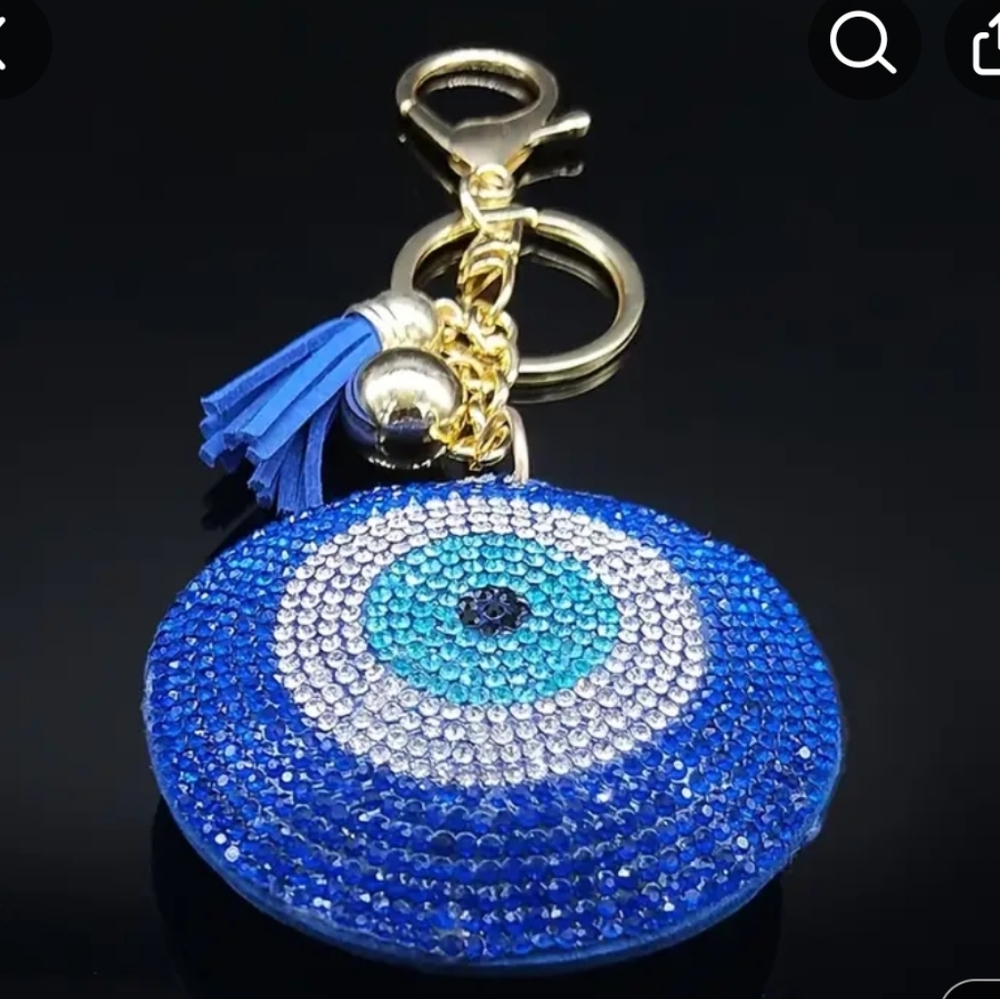 Evil Eye Bling Key/Bag Charm - Picture 2 of 5